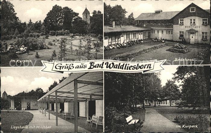 Bad Waldliesborn Kurpark Badehaus Liegehalle Milchbar