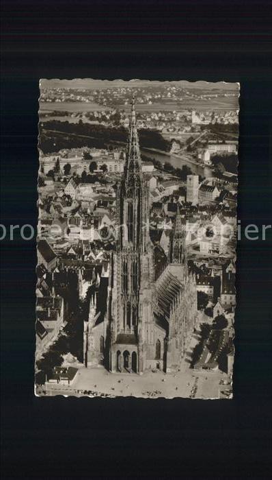 Ulm Donau Muenster Hoechste Kirche der Welt Fliegeraufnahme