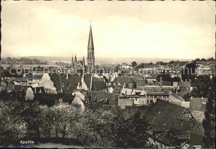 Apolda Ortsansicht mit Kirche