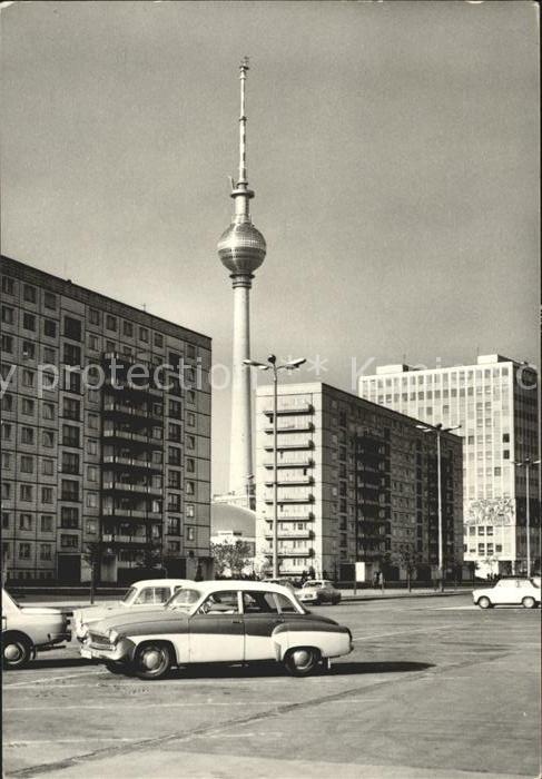 BERLIN  CITY Karl Marx Allee Turm Hauptstadt der DDR