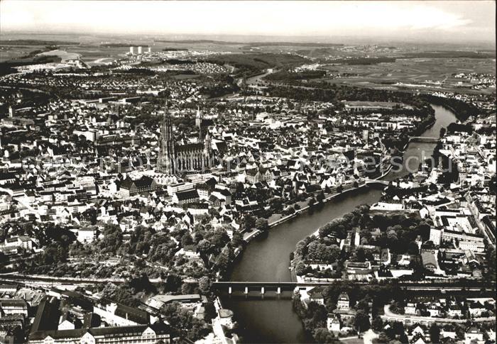 Ulm Donau Fliegeraufnahme