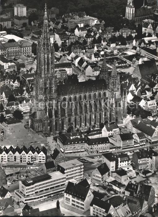 Ulm Donau Ulmer Muenster Altstadt Fliegeraufnahme