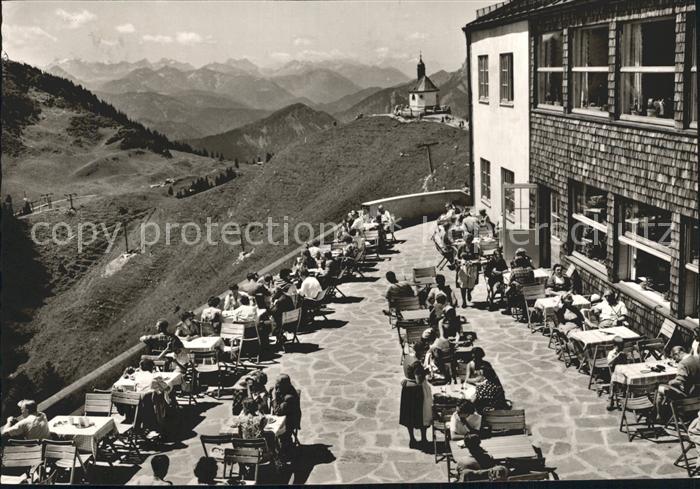 Rottach-Egern Wallbergbahn Berggaststaette Wallbergkapelle Zugspitze Karwendelge