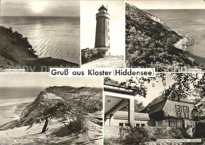 Kloster Hiddensee Sonnenuntergang Leuchtturm Dornbusch Steilufer Wanderduene Ger