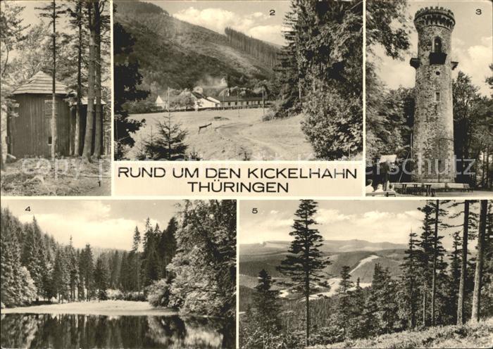 Kickelhahn Goethehaeuschen Schortemuehle Aussichtsturm Teich Rennsteig