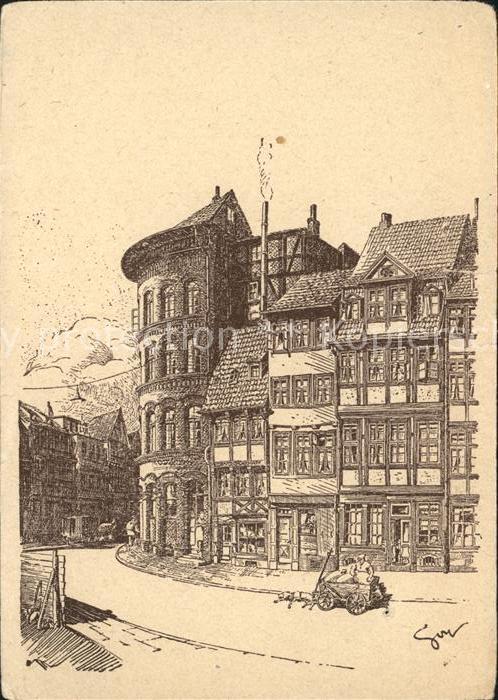 Kuenstlerkarte Hannoversche Baudenkmaeler nach Originalen von F.O. Goy