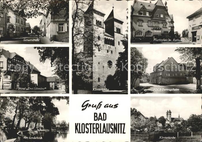 Klosterlausnitz Bad Geraerstrasse Marktplatz Rathaus FDGB Vertragsheim Klosterki