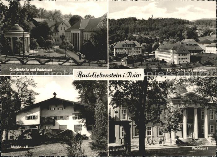 Bad Liebenstein Quellenhalle Badehaus Heinrich Mann Sanatorium Klubhaus