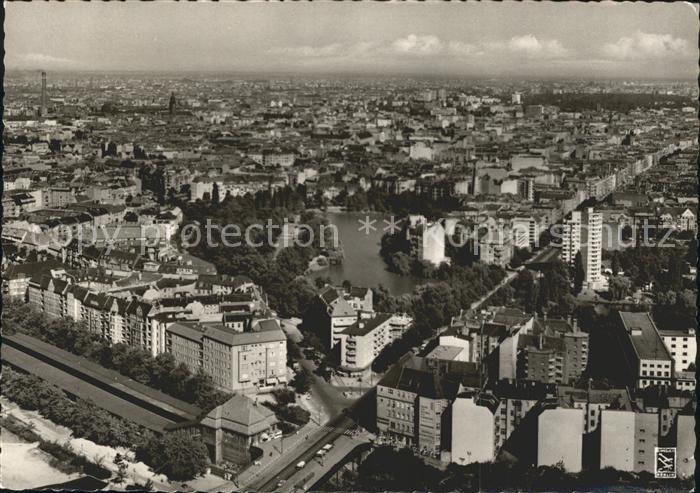Charlottenburg Blick vom Funkturm auf den Lietzensee