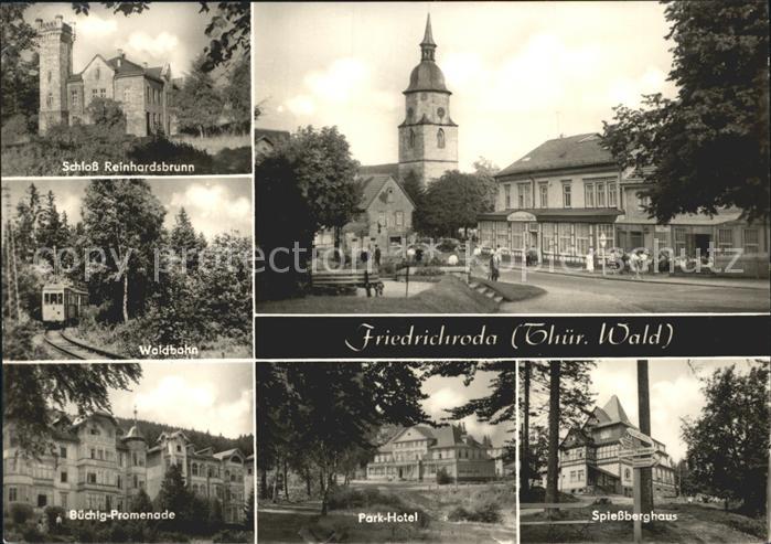 Friedrichroda Schloss Reinhardsbrunn Waldbahn Buechig Promenade Parkhotel Spiess