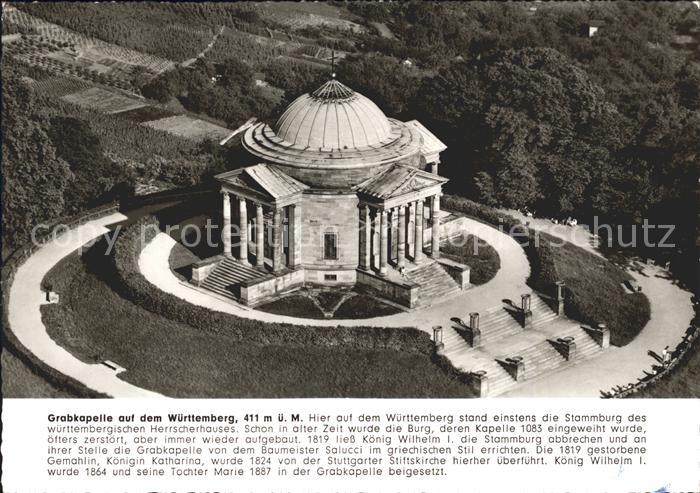 Rotenberg Stuttgart Grabkapelle auf dem Wuerttemberg Geschichte Fliegeraufnahme
