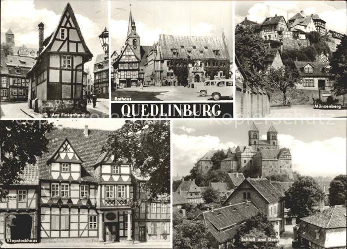 Quedlinburg Harz Finkenherd Rathaus Muenzenberg Klopstockhaus Schloss Dom