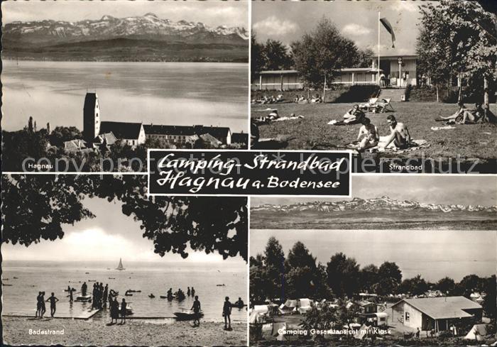 Hagnau Bodensee Camping Strandbad Strand Alpenpanorama
