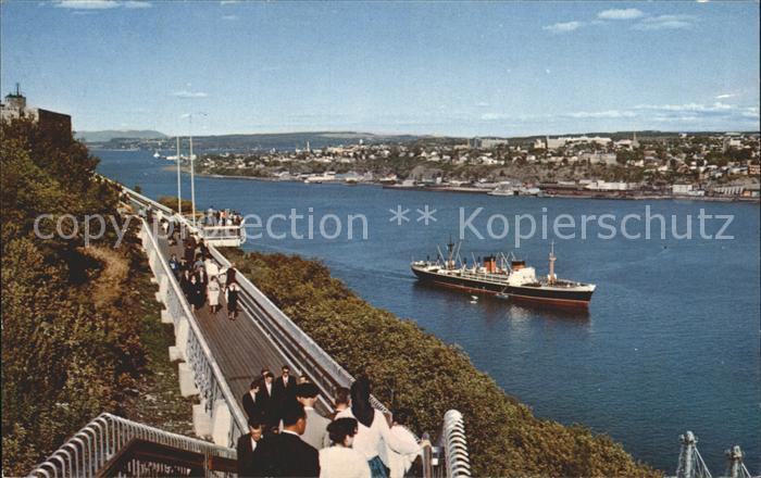 Dampfer Oceanliner Quebec Canada Promeade des Gouverneurs