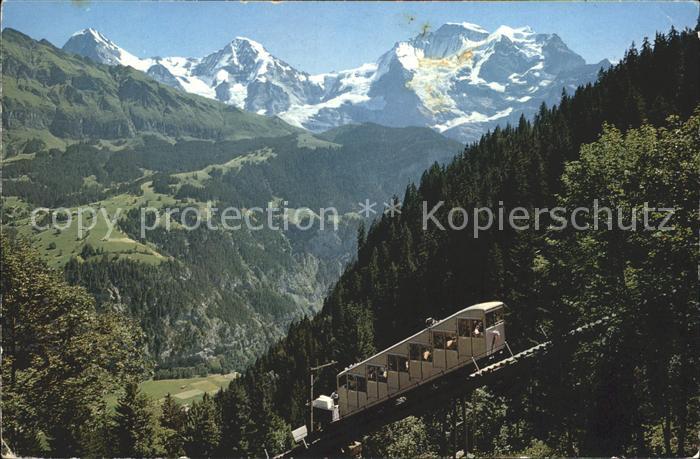Zahnradbahn Lauterbrunnen-Muerren Eiger Moench Jungfrau