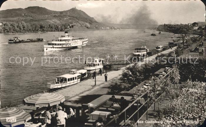 Dampfer Seitenrad Bad Godesberg Rheinufer