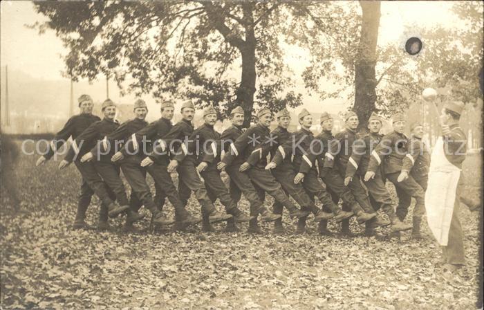 Militaria Schweiz Soldaten Koch Gruppenfoto