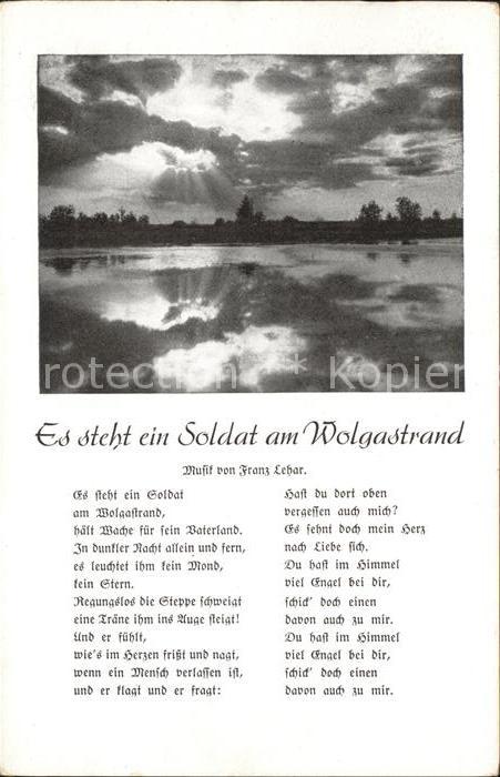 Liederkarte Es steht ein Soldat am Wolgastrand