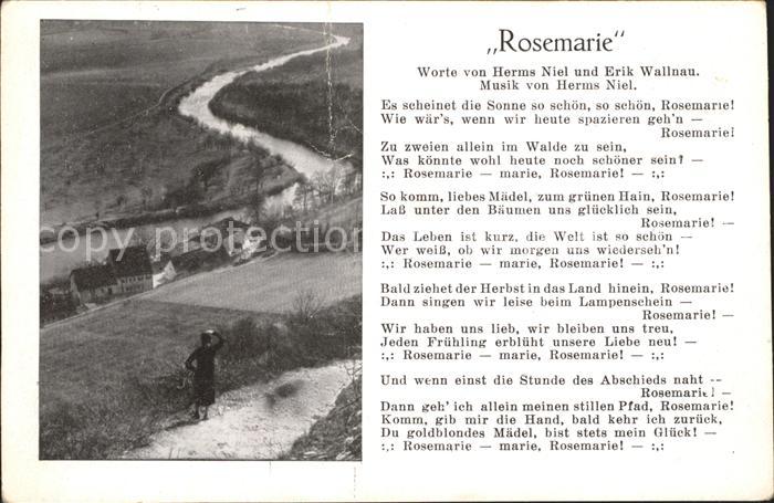 Liederkarte Rosemarie