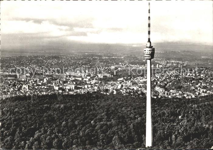 Fernsehturm Funkturm Stuttgart Fliegeraufnahme
