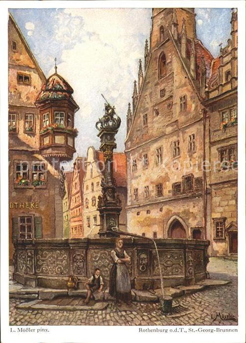 Moessler L. Rothenburg ob der Tauber St.-Georg-Brunnen