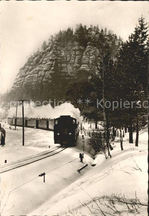 Lokomotive Eisenbahn Oybin Winter Neujahr