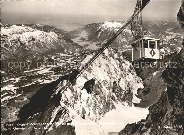 Seilbahn Bayerische Zugspitzbahn Waxenstein Hoellental Isartal