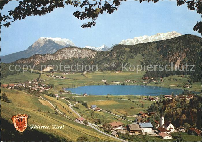 Thiersee mit Alpenseebad Zahmer und Wilder Kaiser