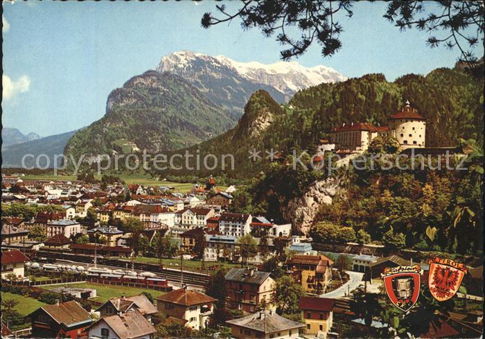 Kufstein Tirol mit Festung Kufstein und Kaisergebirge