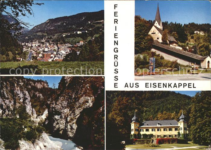 Eisenkappel-Vellach Panorama Kirche Troegenerklamm Schloss Hagenegg