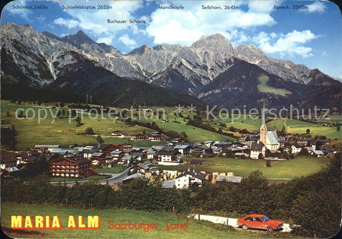 Maria Alm Steinernen Meer mit gotischer Kirche Panorama