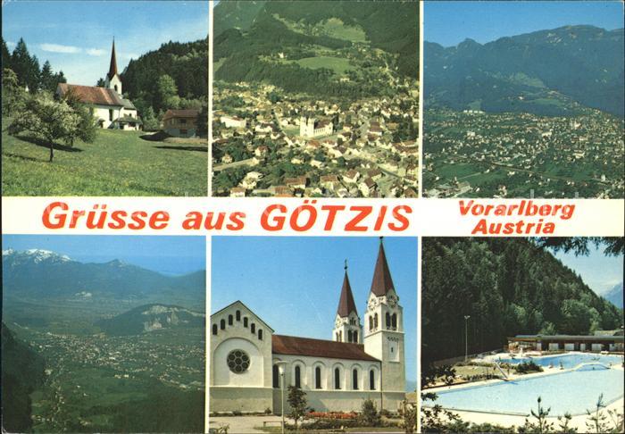 Goetzis Vorarlberg Totalansicht Panorama Kirche Schwimmbad