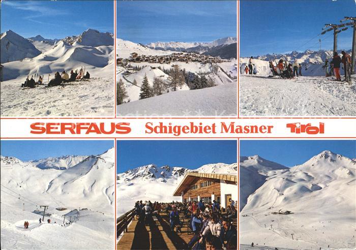 Serfaus Tirol Skigebiet Masner Skilift Berghaus Terrasse