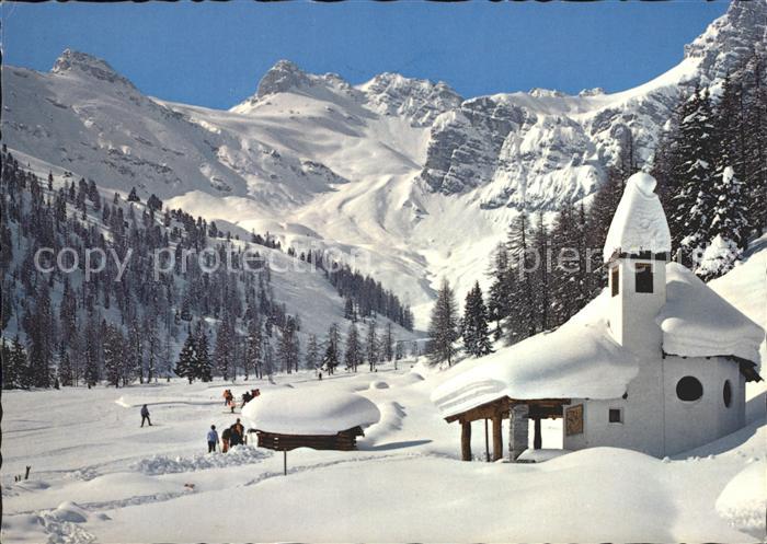 Stubaital Bergkirche Schlickeralm mit Hohem Burgstall