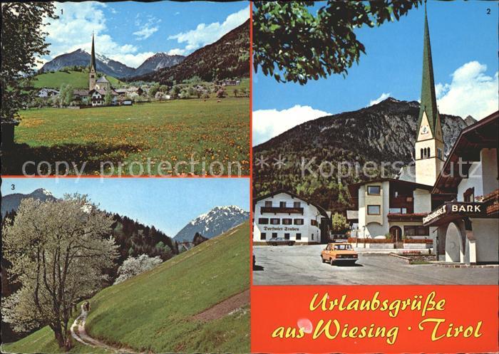 Wiesing Tirol Ortsansicht Wanderweg Fuchloch Dorfpartie Kirche