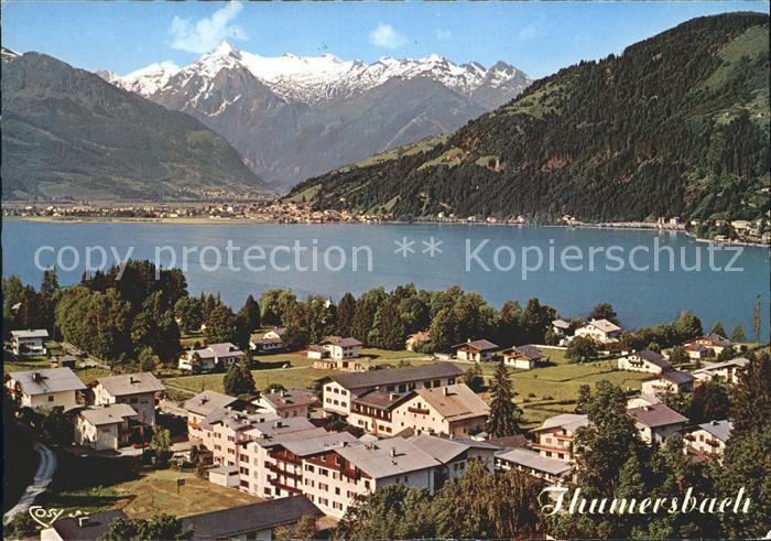 Thumersbach Panorama mit Strandbad und Kitzsteinhorn
