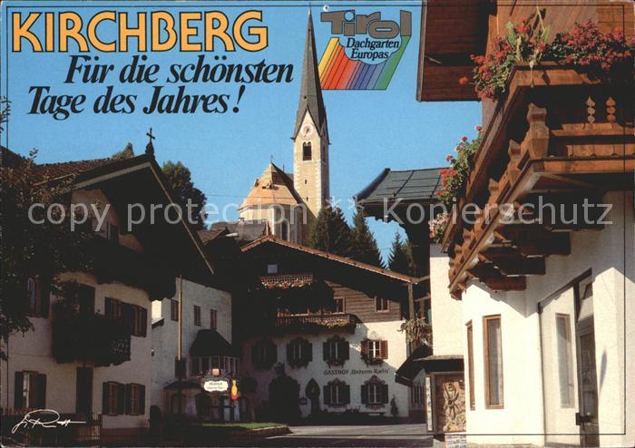 Kirchberg Tirol Dorfpartie mit Kirche