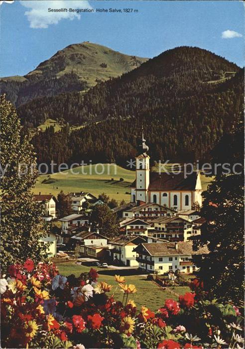 Soell Tirol am Wilden Kaiser Sessellift Bergstation Hohe Salve