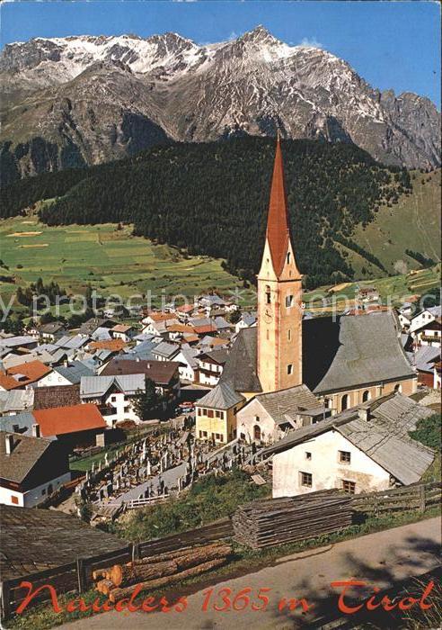 Nauders Tirol Ortsblick mit Kirche