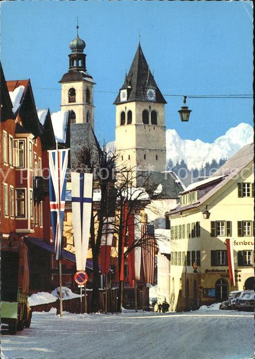 Kitzbuehel Tirol Vorderstadt mit Wildem Kaiser