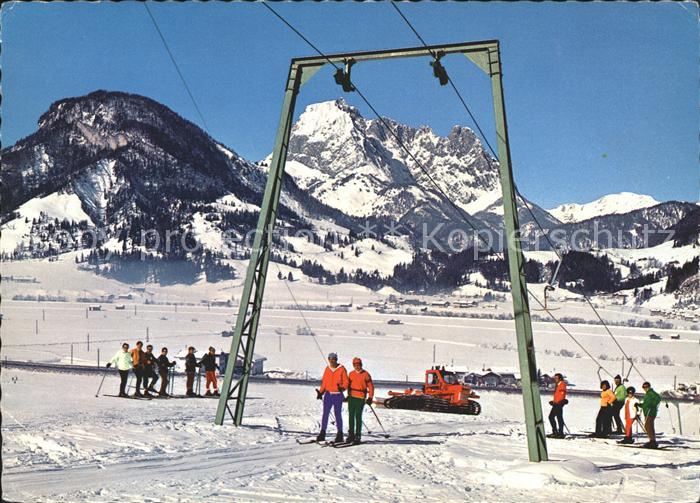 Kirchdorf Tirol mit Wildem Kaiser Schlepplift