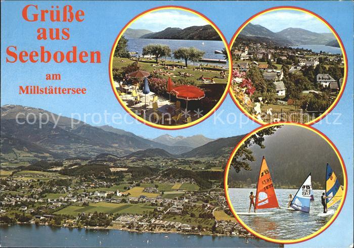 Seeboden Millstaettersee am Millstaettersee Teilansichten Surfer