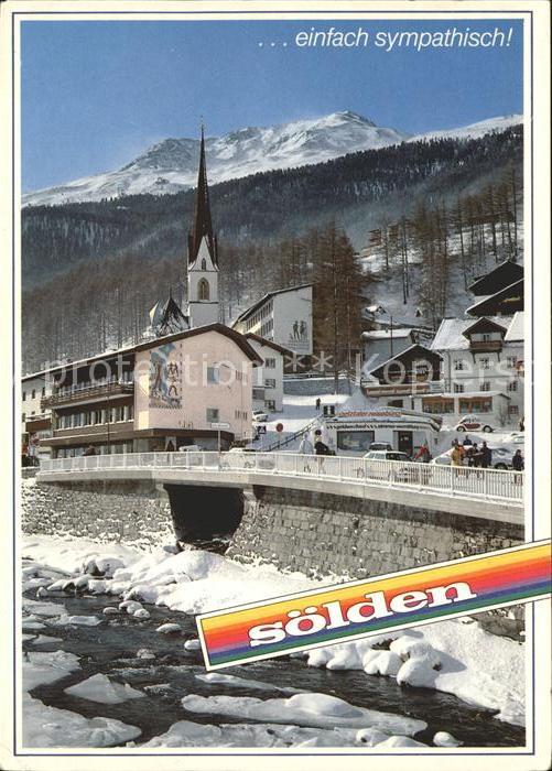 Soelden oetztal Teilansicht mit Gaislachkogel