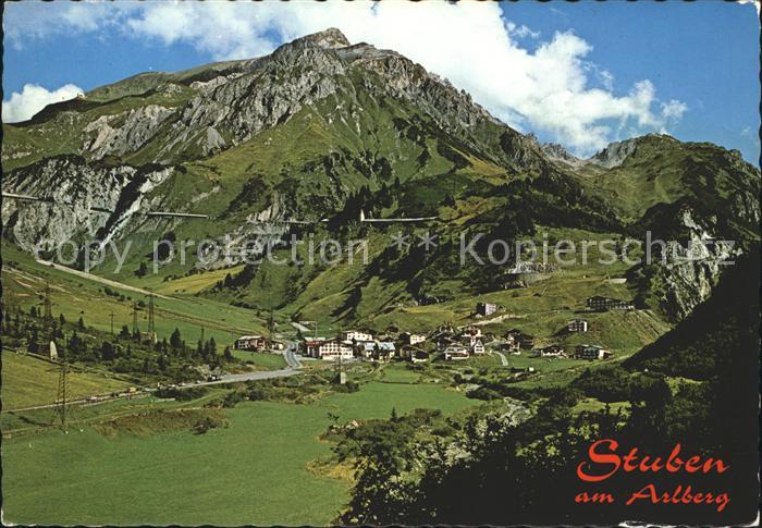 Stuben Vorarlberg mit Trittkopf Flexen und Arlbergstr