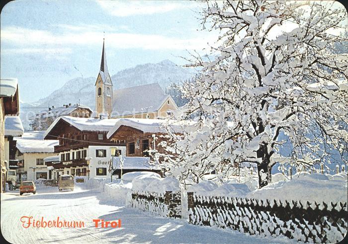 Fieberbrunn Tirol Dorfpartie Kirche