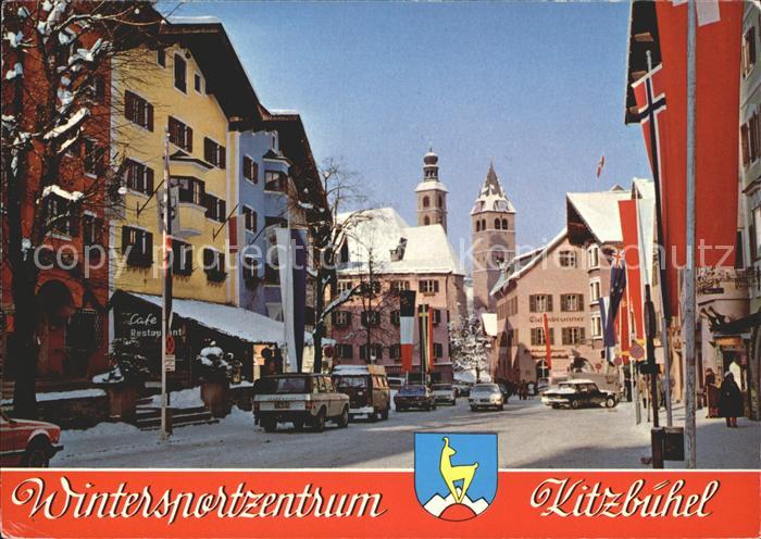Kitzbuehel Tirol Ortspartie Kirche
