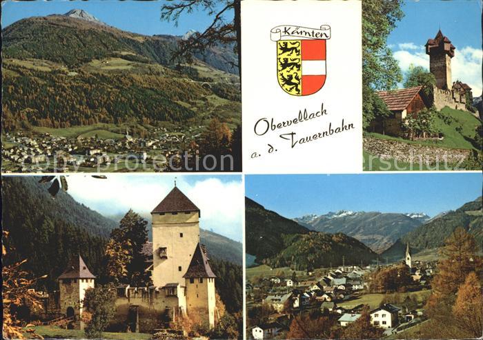 Obervellach Kaernten Totalansicht Burg Falkenstein und Burg Groppenstein