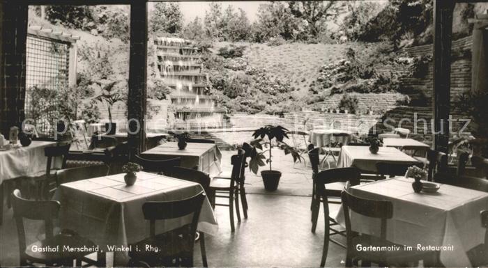 Winkel Oestrich-Winkel Gasthof-Metzgerei Nerscheid Gartenmotiv