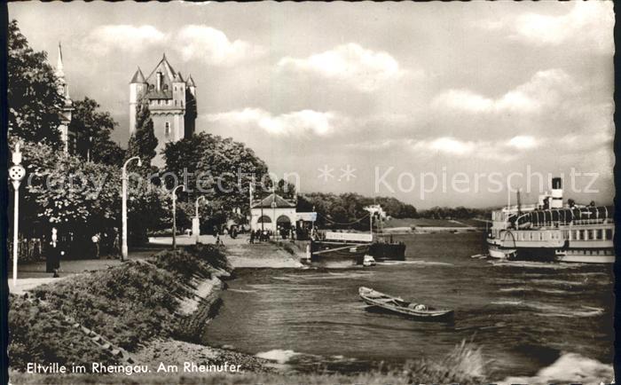 Eltville Rhein Rheinufer Dampfer