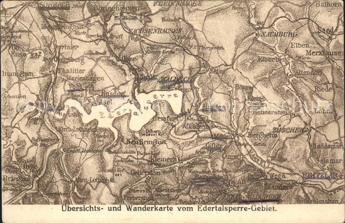 Edersee Edertalsperre Wanderkarte